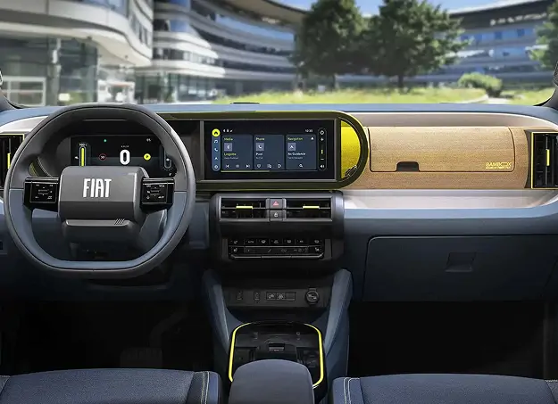 Fiat Grande Panda intérieur moderne et connecté